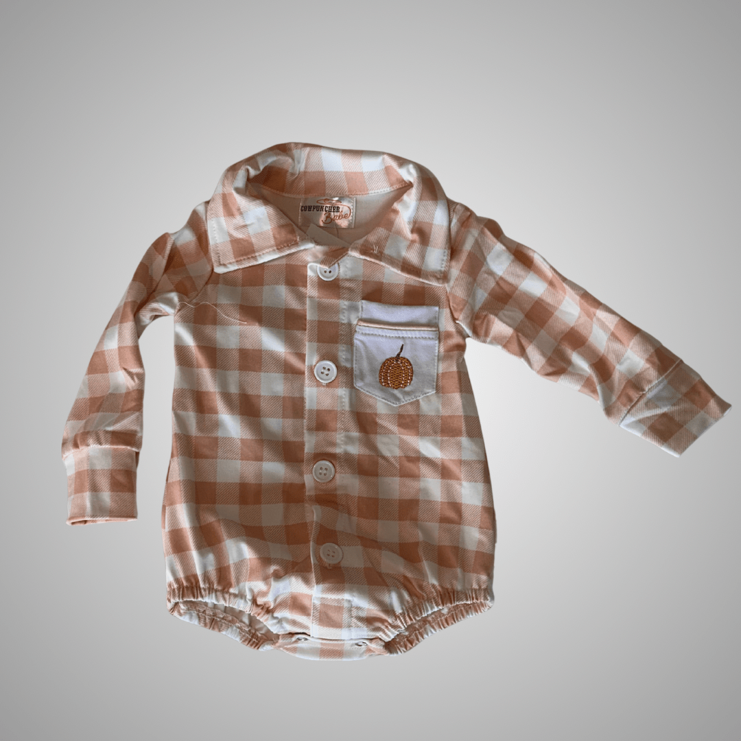 Cowpuncher Babe - Wholesale Button Down Shirt - Kids - PUMPKIN PATCH BUTTON DOWN0