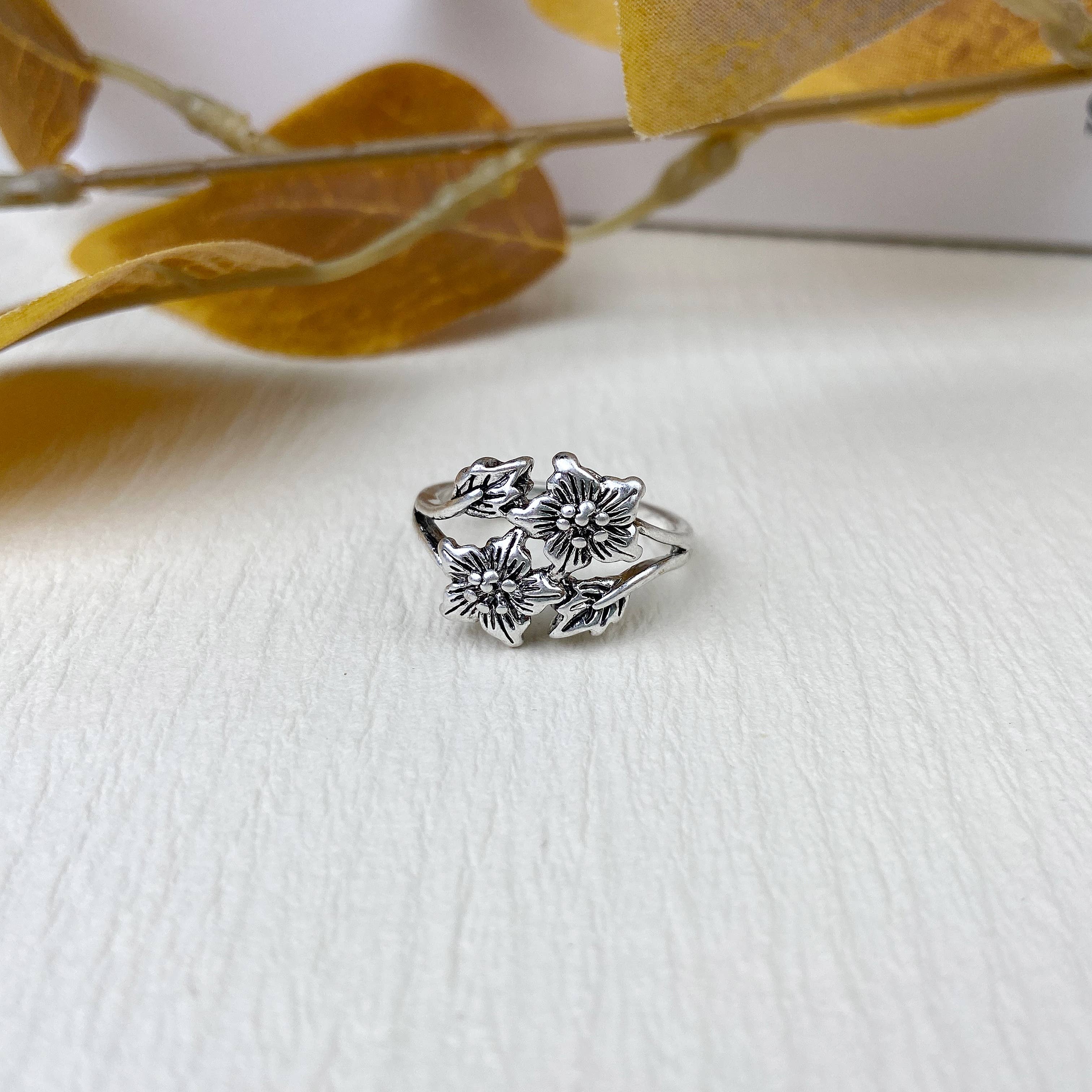 mildstyles – wholesale Cocktail/Statement Ring – Grace Blomma Bladring4