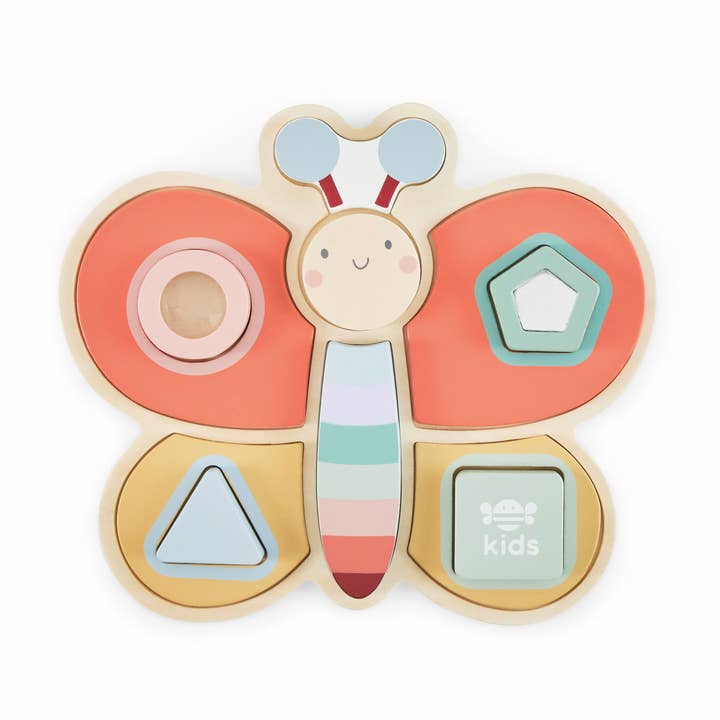 Just Bee Kids Wooden Sensory Butterfly Puzzle (FSC) for wholesale by Just Bee Kids