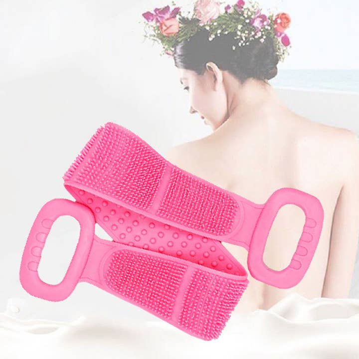 Dual Sided Exfoliating Personal Back Body Scrubber with Belt Handle for wholesale by VIGOR