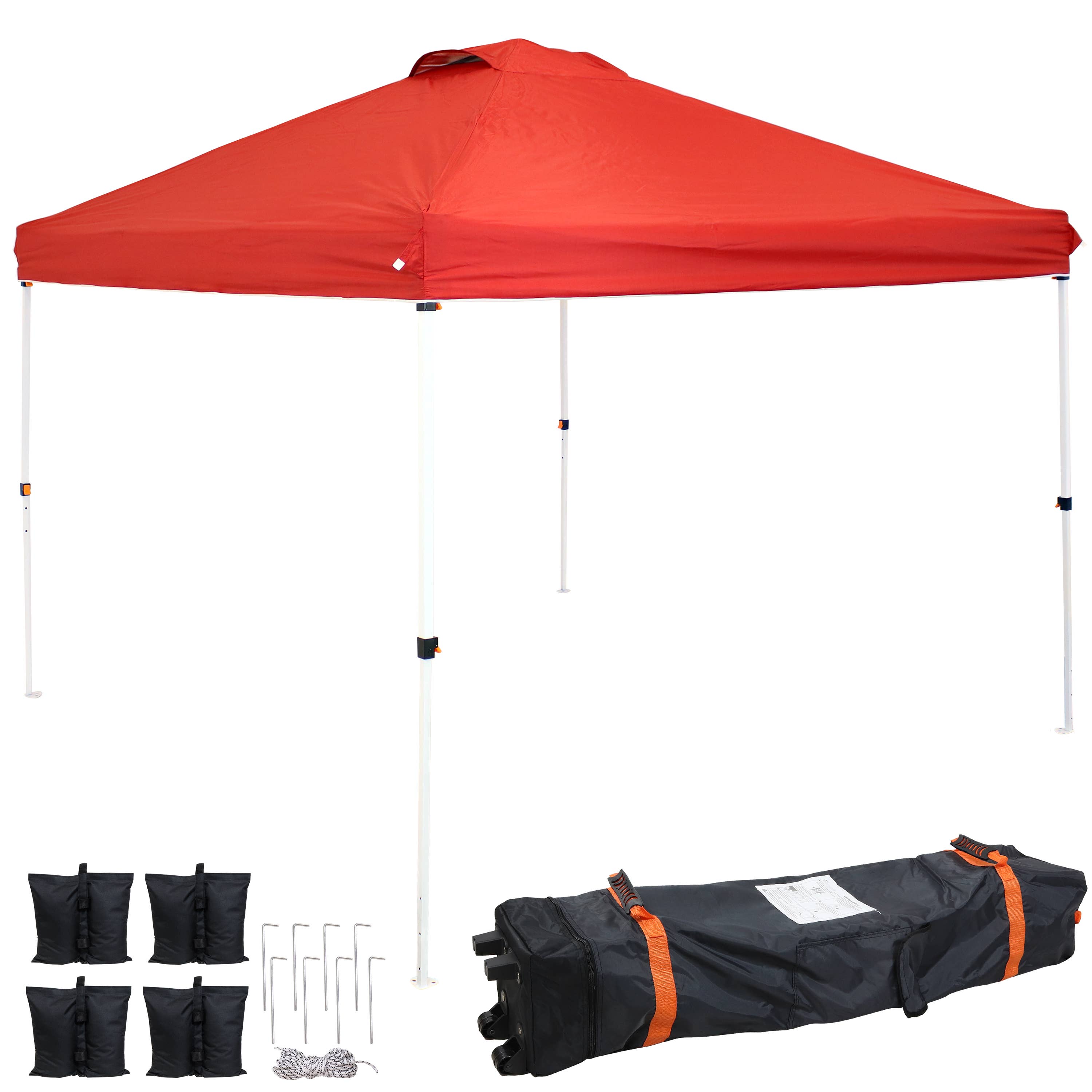 Sunnydaze Decor - Wholesale Sports & Outdoor - Premium Pop-Up Canopy with Sandbags - 12 ft x 12 ft - Red1