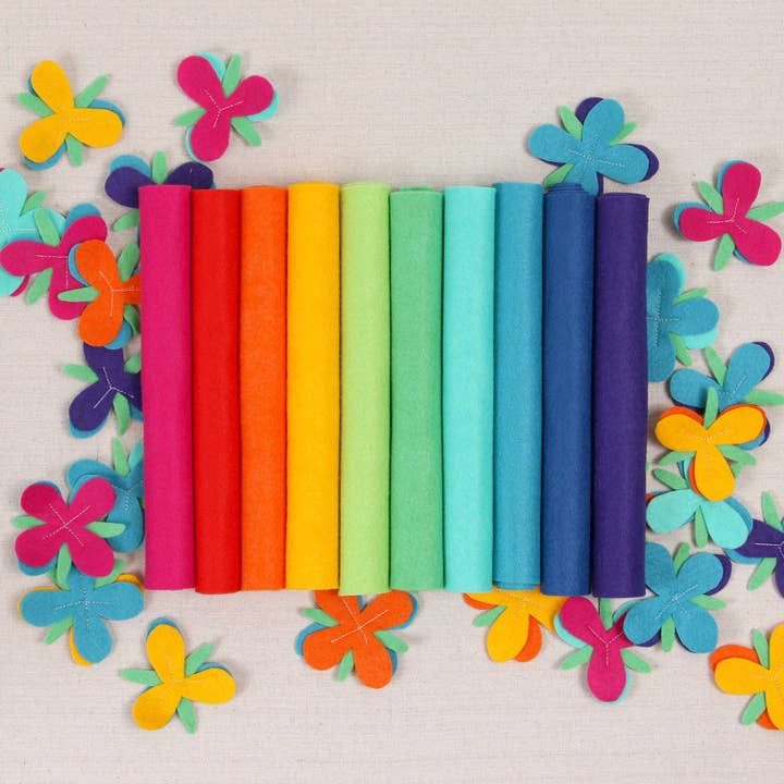 Benzie Design - Wholesale Craft Supplies - Wool Felt Sheets, Bright Side