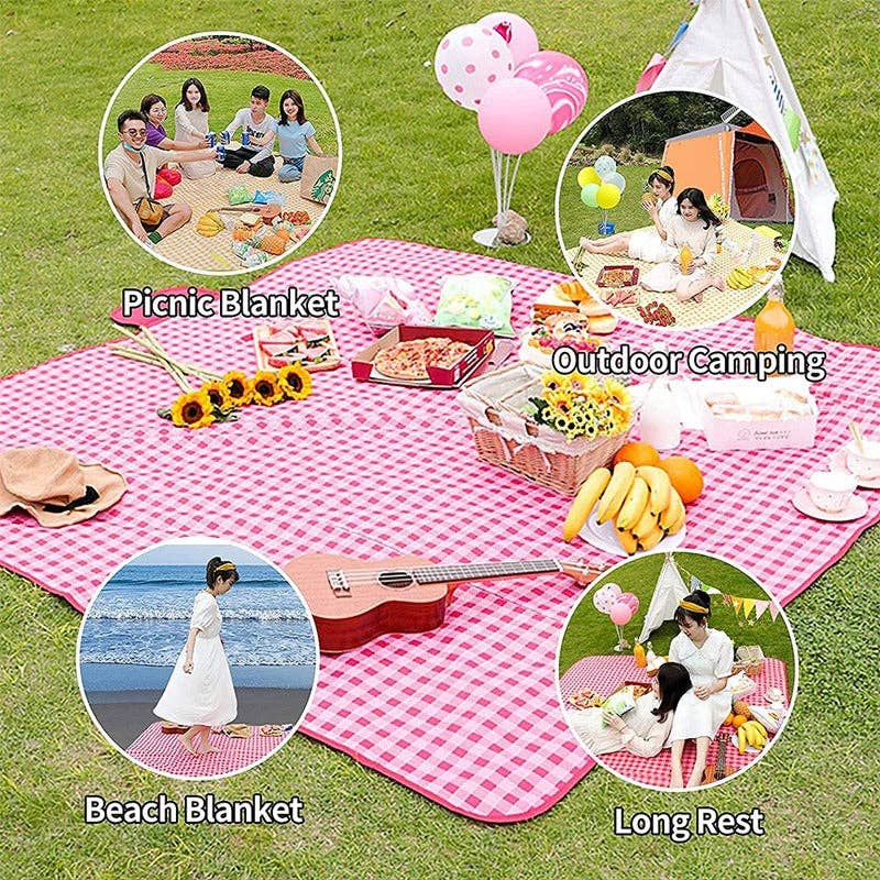 VIGOR - Wholesale Picnic Blanket - Foldable Travel Beach Picnic Blanket for Outdoor(10 Pack)4