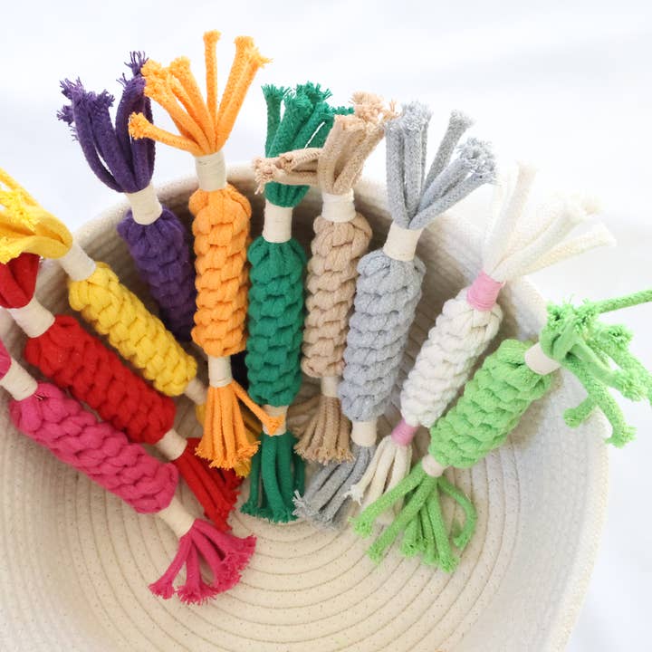 Monli Handcrafted Pet Toys – wholesale Repleksak - Hund – Handgjort hållbart makramé hundrep i 12 färger8