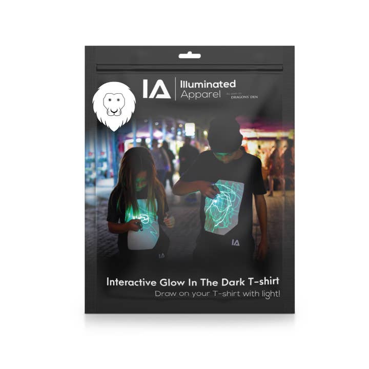 Illuminated Apparel - Vente T-shirt sérigraphié – enfant - T-shirt interactif lueur pour enfants - Lion4