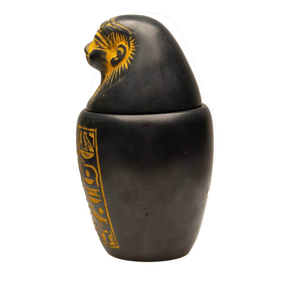Discoveries, Inc. - Venta al por mayor Tarros decorativos - Jarra Canópica Egipcia Oro Antiguo - Imsety - 5"5