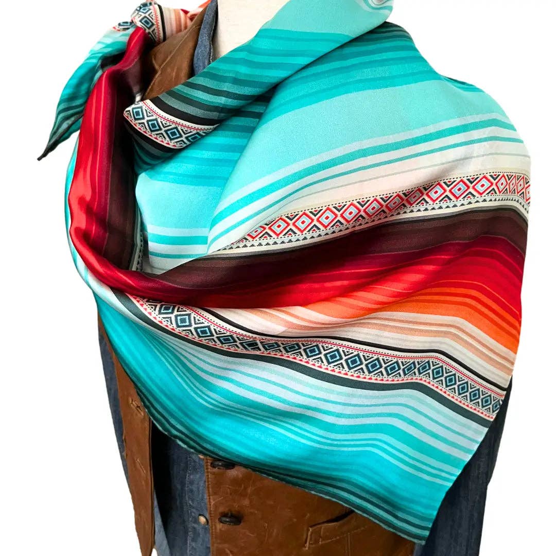Cowtown Wild Rags - Wholesale Scarf - Unisex - Serape Wild Rags (Wild Bill) Silk Scarf5