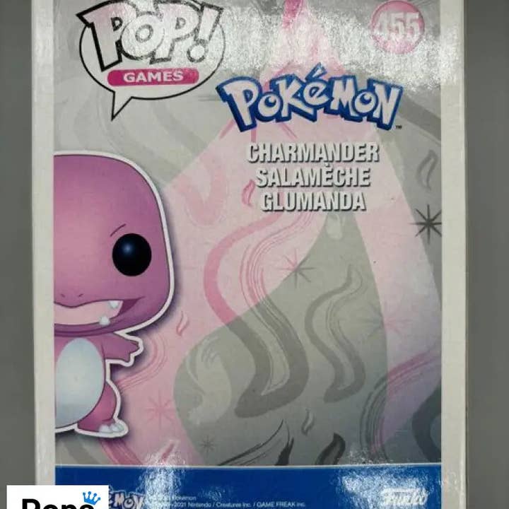 REMOVED BRAND - Vendita all'ingrosso Figurina giocattolo - Bambini - 455 Charmander (Argento) - Metallizzato - Pokemon - Scatola danneggiata Funko POP
