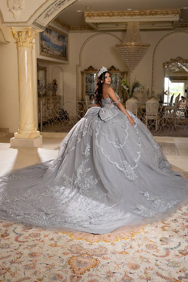 Babyfox Apparel - Wholesale Gown - Women's - Off the Shoulder Embellished Quinceanera Ball Gown12