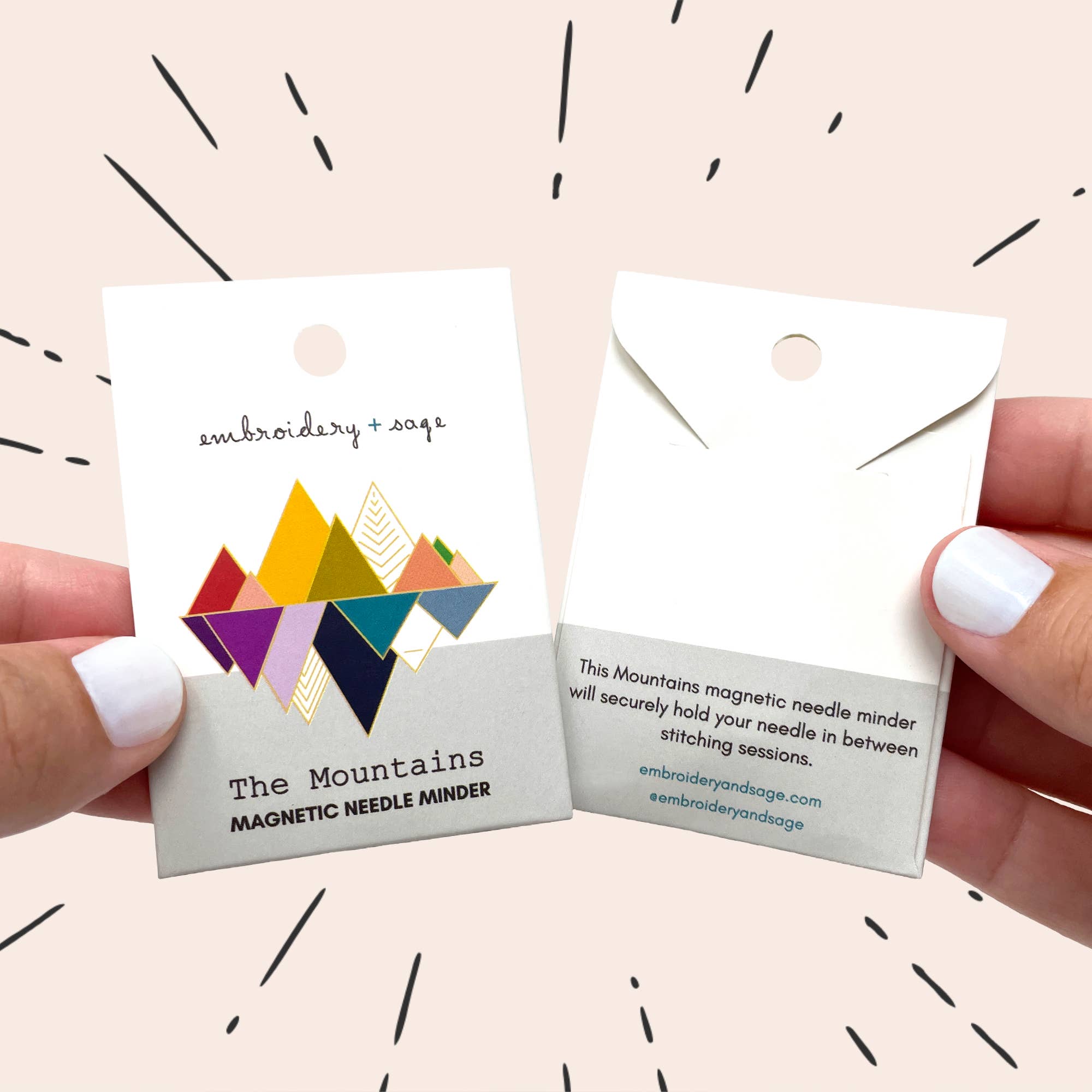 Embroidery and Sage – wholesale Embroidery/cross-stitch supplies – The Mountains - Magnetic Needle Minder1