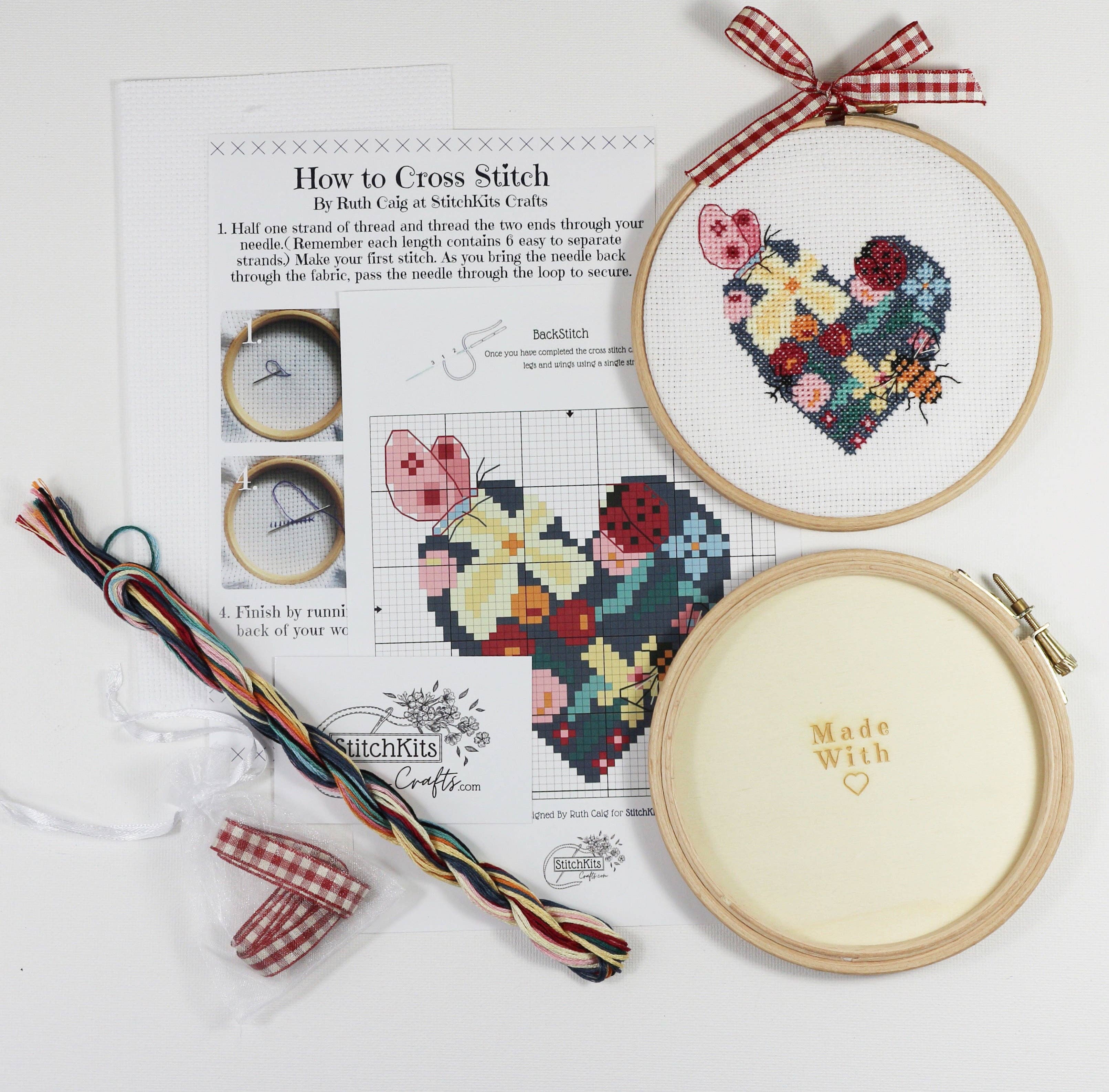Stitchkits Crafts - Wholesale Embroidery/Cross Stitch Supplies - Woodland Heart, Cross Stitch Kit3