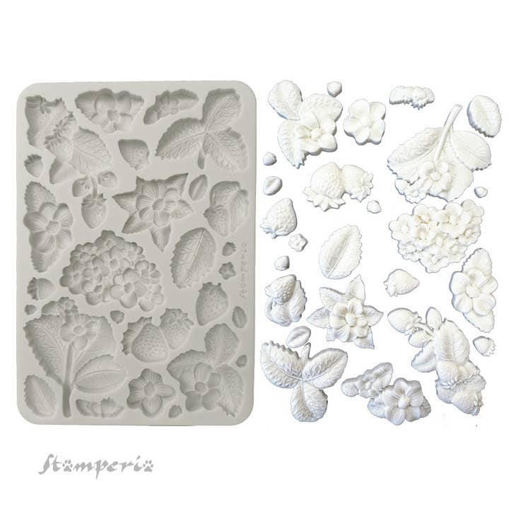 Moule en silicone A5 - Fraises Hidden Grove pour la vente par Atiladecor, Artesanato Lda