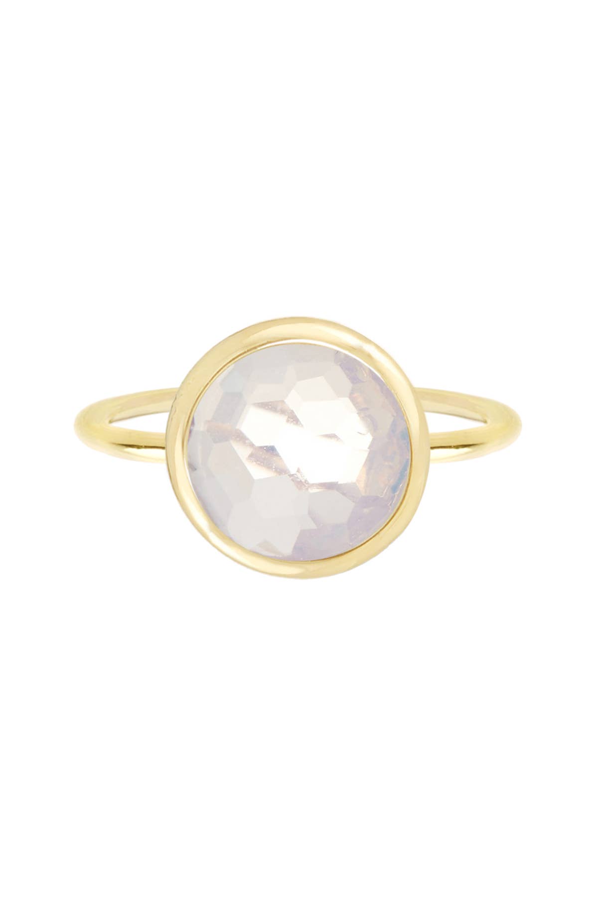 Zoey Simmons - Venta al por mayor Anillos solitarios - Anillo redondo de cristal Moonstone - GF