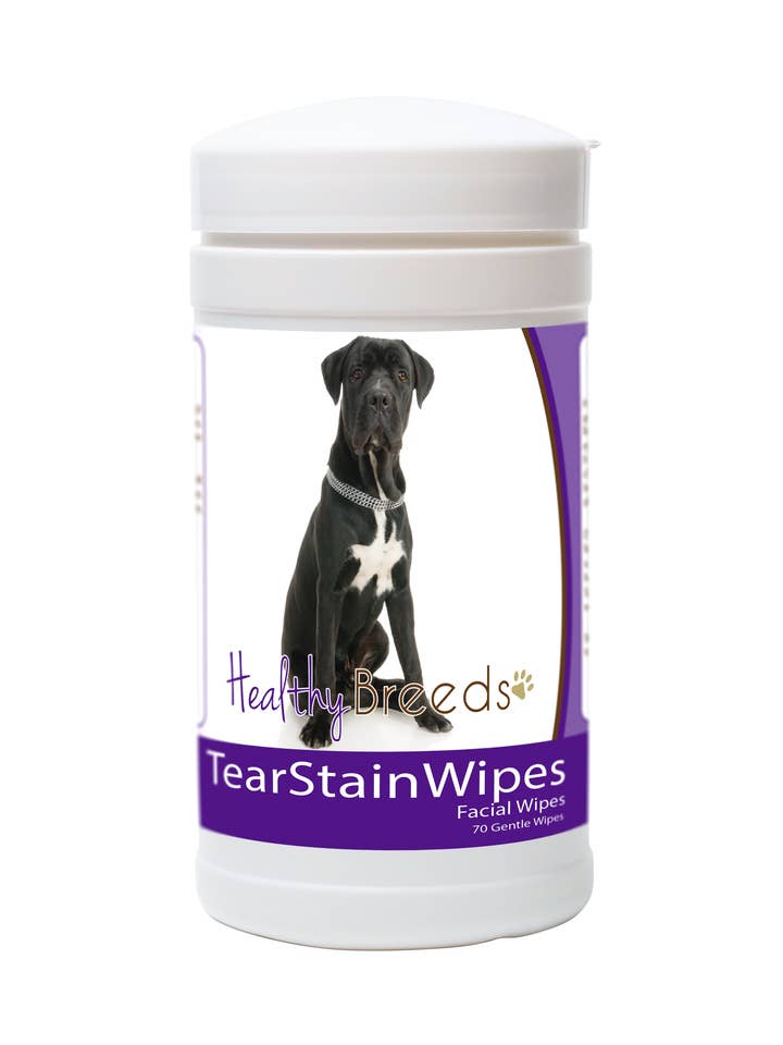 Healthy Breeds Cane Corso Tear Stain Wipes 70 Count for wholesale by Healthy Breeds