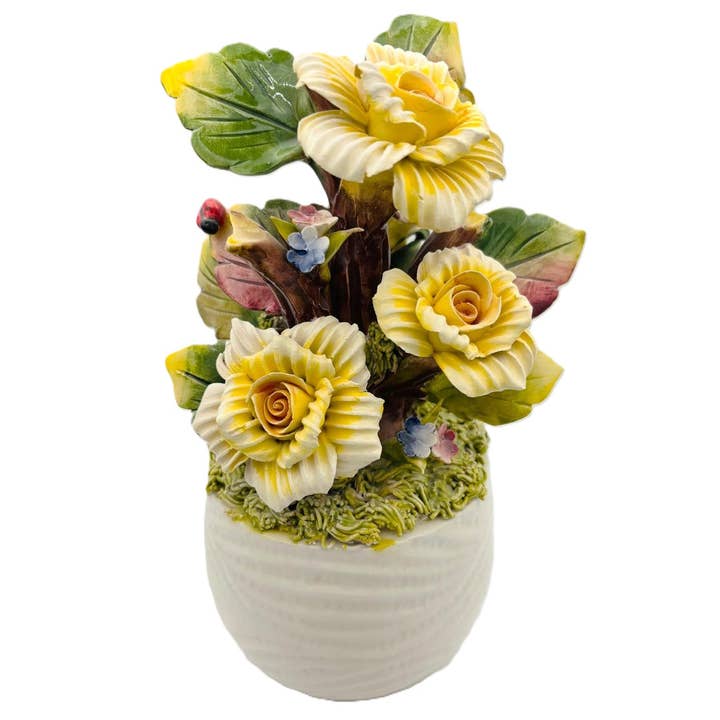 Grande vaso de cerâmica rosa - PG21 - H28cm M. Itália por atacado de LUEM ART ceramiche e porcellane di Capodimonte Made In Italy