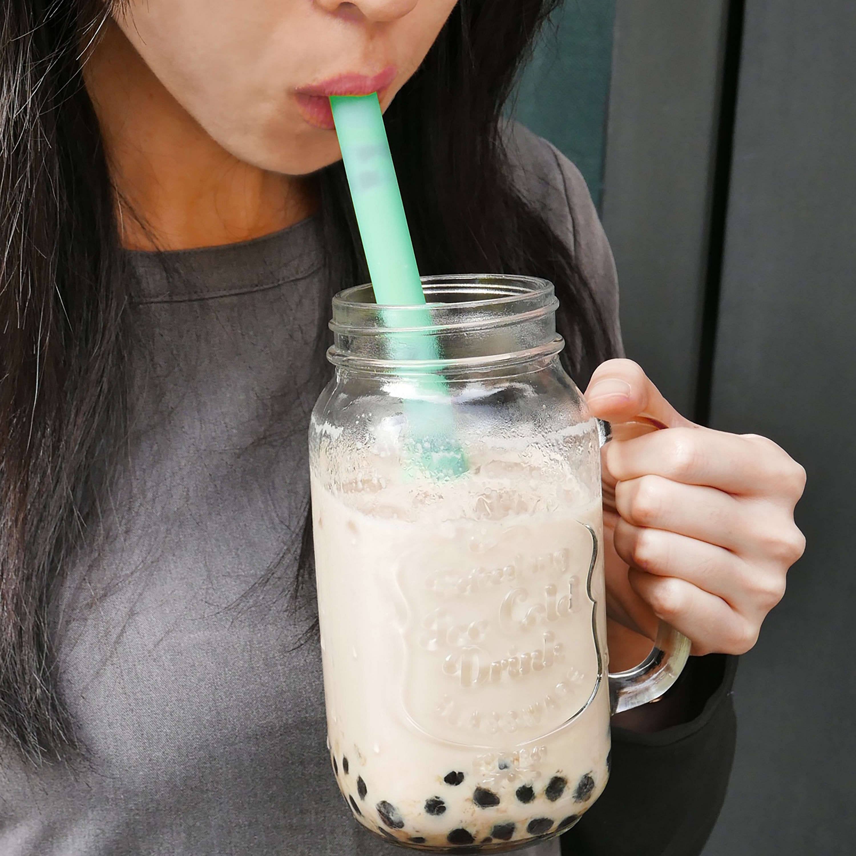 GoSili – wholesale Drinking straw – GoSili® 8.5" Extra Wide Silicone Straw, Eco-Friendly, Soft Reusable Boba/Milkshake Collapsible Drinking Straw with Travel Case5