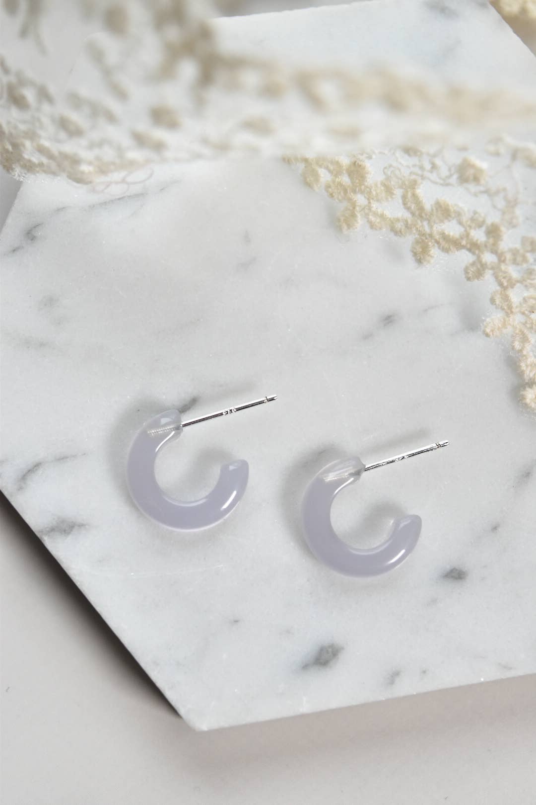 Fenna&Fei - Wholesale Hoop Earrings - Huggie Hoops Collection | Small Tiny Minimalist Resin Hoops6
