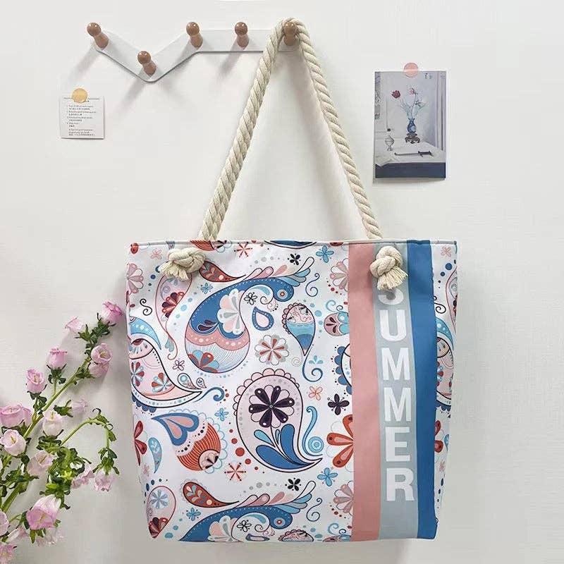 white Beach bag - Summer for wholesale on Faire1