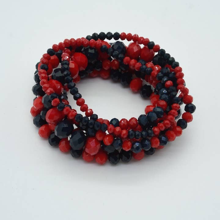 MiMi Wholesale - Wholesale Jewelry Set - CB2177 7 Piece Glass Beaded Bracelet Jewelry Set27