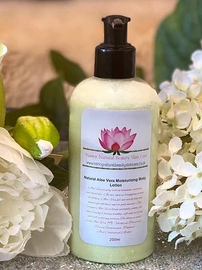 Natural Aloe Vera Moisturising Body Lotion for wholesale by Nancy Natural Beauty Skincare