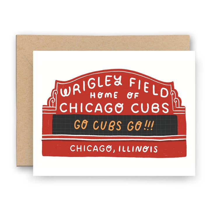 Wrigley Field Card - Chicago-serien for engroshandel hos Finch and Flourish Paper Goods