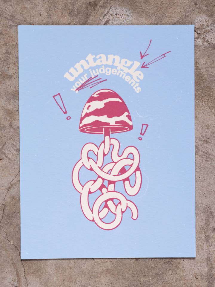 "Untangle Your Judgements," 10"x14" Art Print for wholesale by Daytime Friends