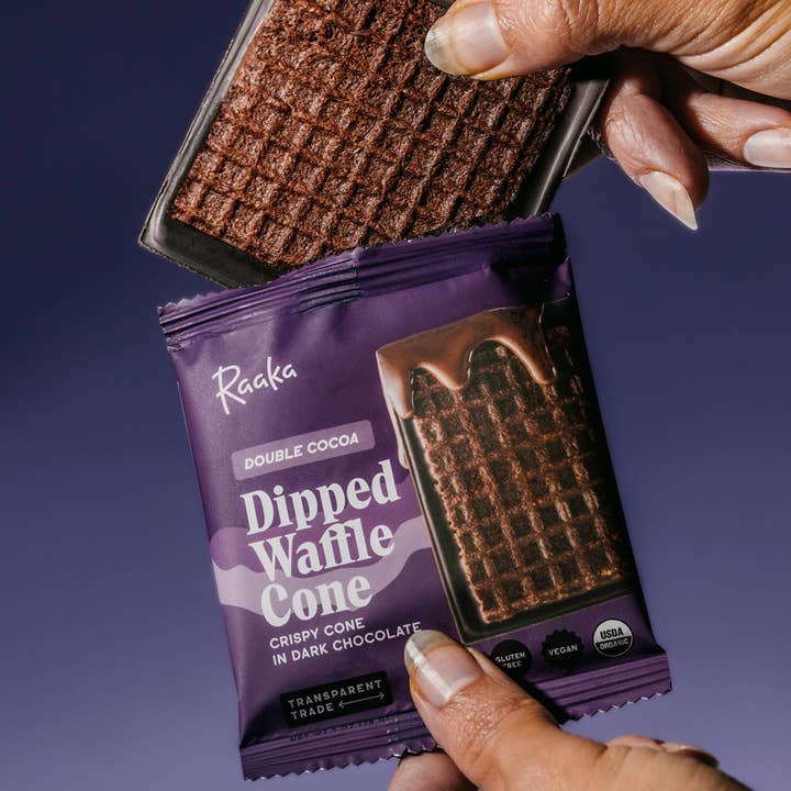 Raaka Chocolate - Wholesale Chocolate Bar - Double Cocoa Waffle Cone Chocolate Bar1