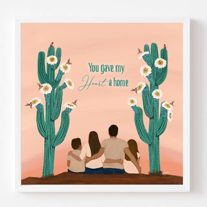 Du gav mitt hjärta ett hem | Citat Art för wholesale av Art by Anna Alvarado