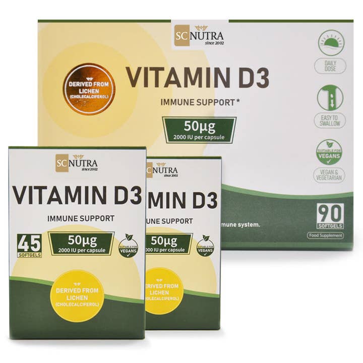 Vegan Vitamin D3 90 softgels - Plasticvrije verpakking voor wholesale door SC Nutra