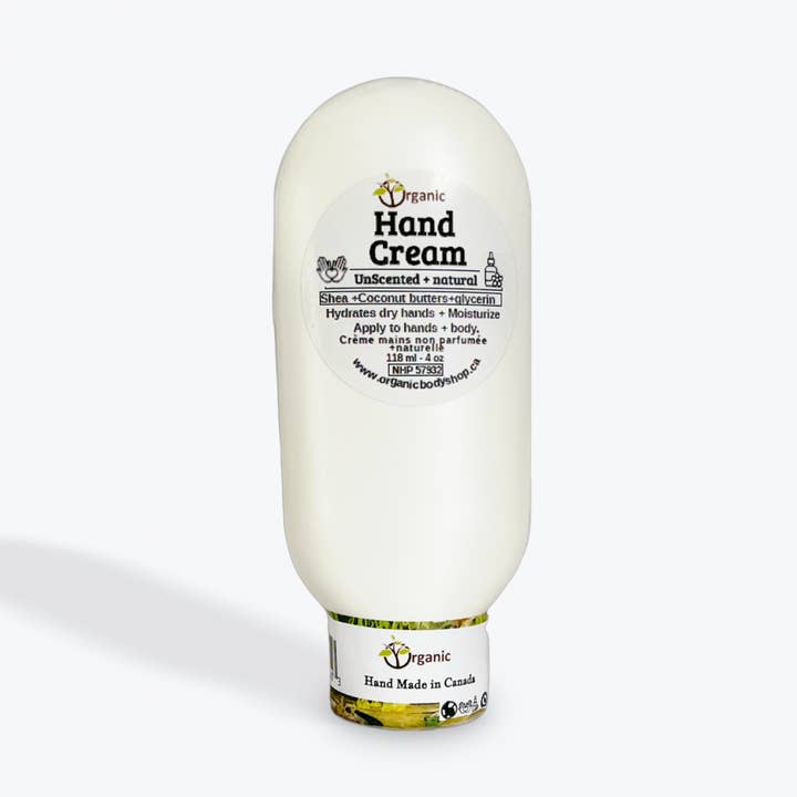 Organic Hand Cream-Unscented. for wholesale by Organic Body Shop