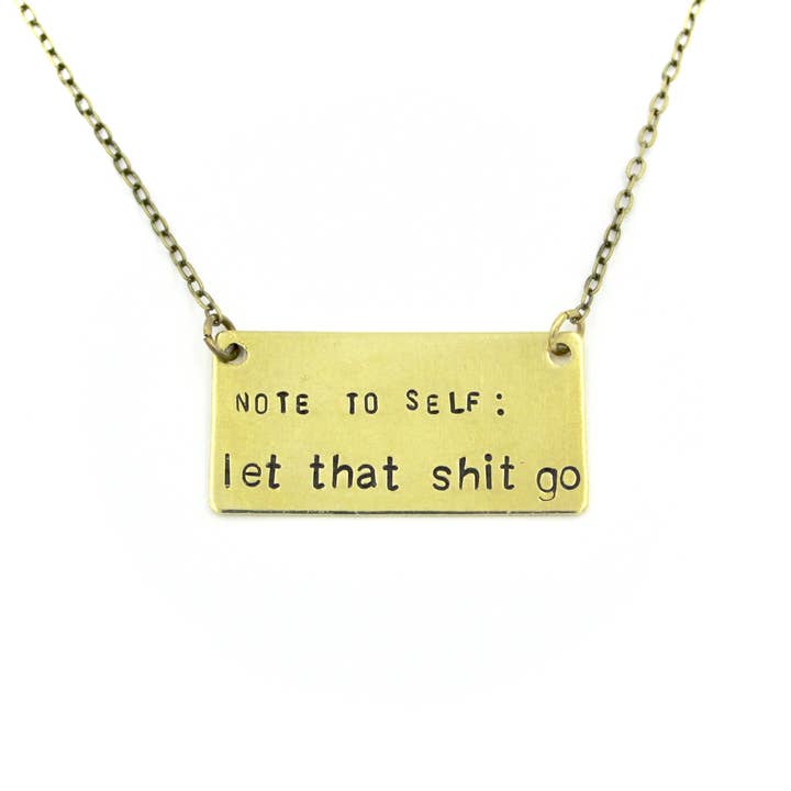 'Note To Self' Necklace for wholesale by Carruthers Jewelry