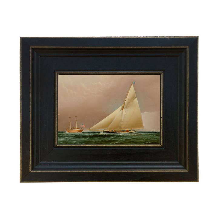 Rounding Sandy Hook Lightship Vintage Painting Print for wholesale by Madison Bay Co. - Historical Home Decor Reproductions