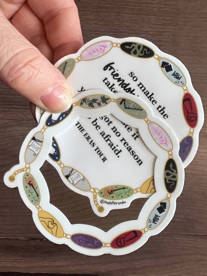 Swiftie Pulseira Amizade Vinil Sticker por atacado de the letters mdn