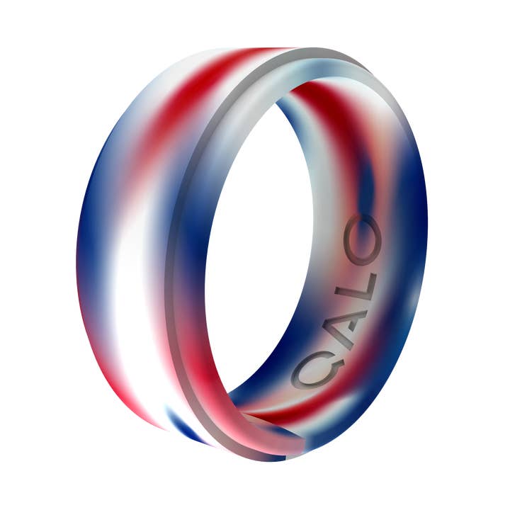 RWB Folds of Honor Polished Step Edge for wholesale by QALO