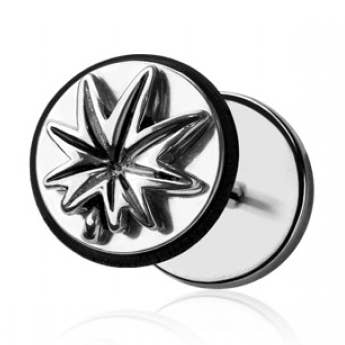 FAUX PLUG EN ACIER CHIRURGICAL 316L MARIJUANA pour la vente par CRAVE