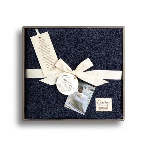 DEMDACO - Wholesale Throw Blanket - Navy Giving Blanket1