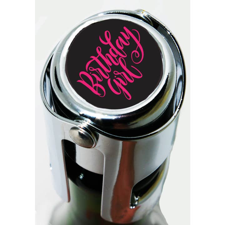 Bubble Keeper with "Birthday Girl" Design for wholesale by The Wine Steward LLC