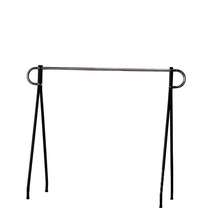 Store Supply Warehouse - Wholesale Retailer Display - Accessories - 60" X 48" Black & Chrome Single-Rail Clothing Rack