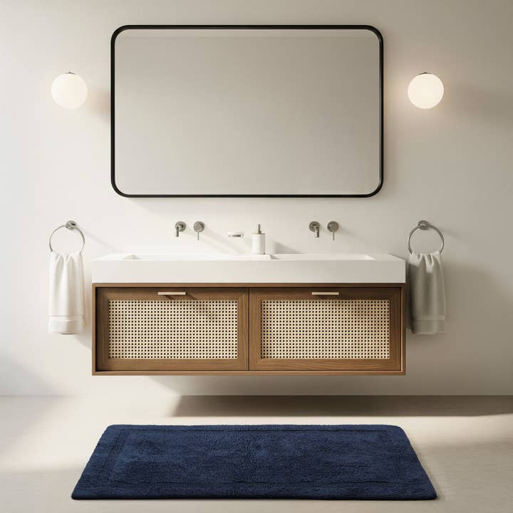 Delara - Vendita all'ingrosso Tappetini da bagno - Tappetino da bagno reversibile in cotone organico – 3000 GSM3