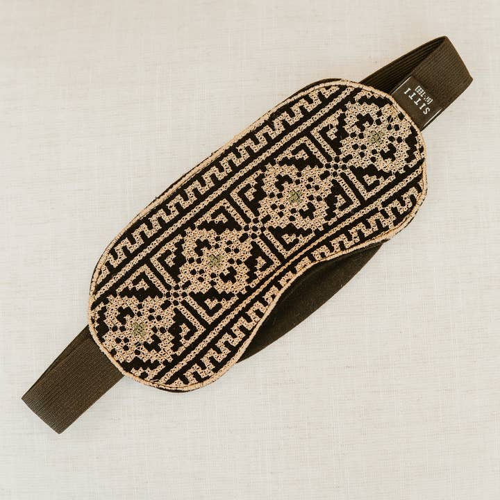 Tatreeze Eye Sleep Mask - Gold for wholesale by Sitti Social Enterprise