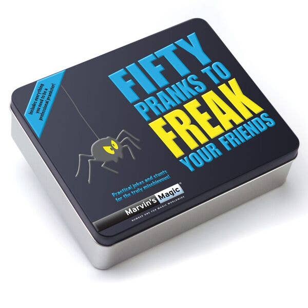 Marvin's Magic - Wholesale Gag Gift/Novelty Gift - Fifty Pranks to Freak Your Friends - Gift Tin
