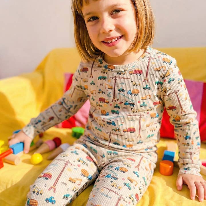 Conjunto de Dos Piezas de Bambú Acanalado — Construcción de Arena para venta al por mayor de bug + bean kids