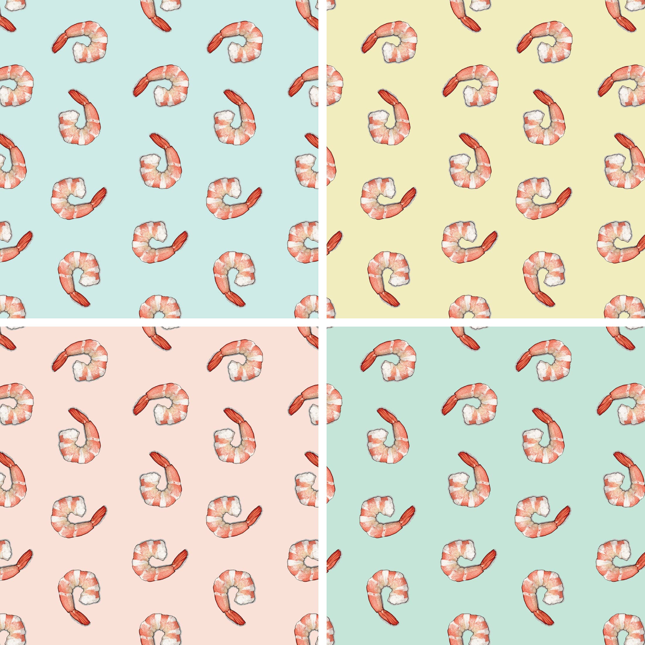 Yeesan Loh - Vente Feuille de papier cadeau - Emballage cadeau/Cocktail de crevettes1