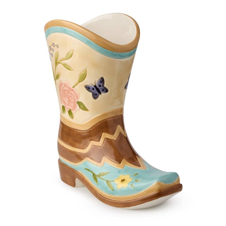 Certified International - Wholesale Vase - Rosewood Ranch 3-D Boot Vase 9" x 4.5" x 9.75" 56 oz.2