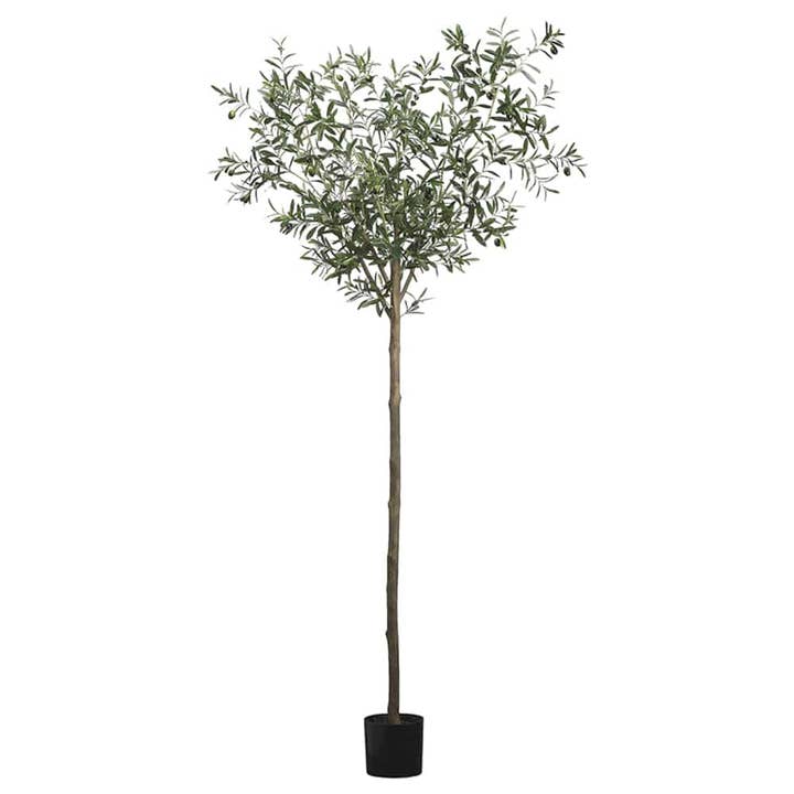95" Olive Tree with 1500Leaves in PotTwo Tone Green for wholesale by Silk Flower Depot