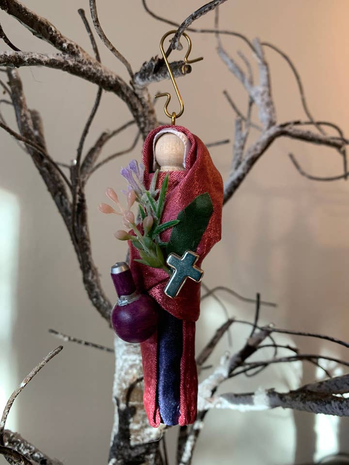 St. Anastasia Wooden Doll Ornament for wholesale by Our Saint Family