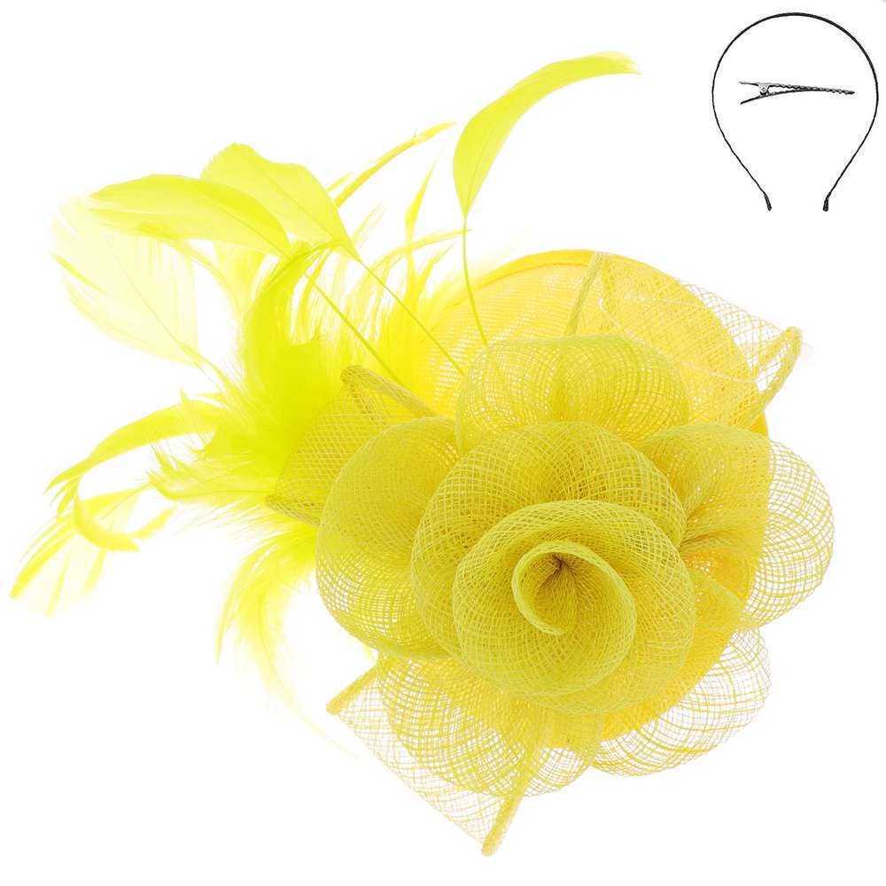 anbfashion - Vente Chapeau bibi – femme - Fascinateur Sinamay voilé Kentucky Derby Southern 86