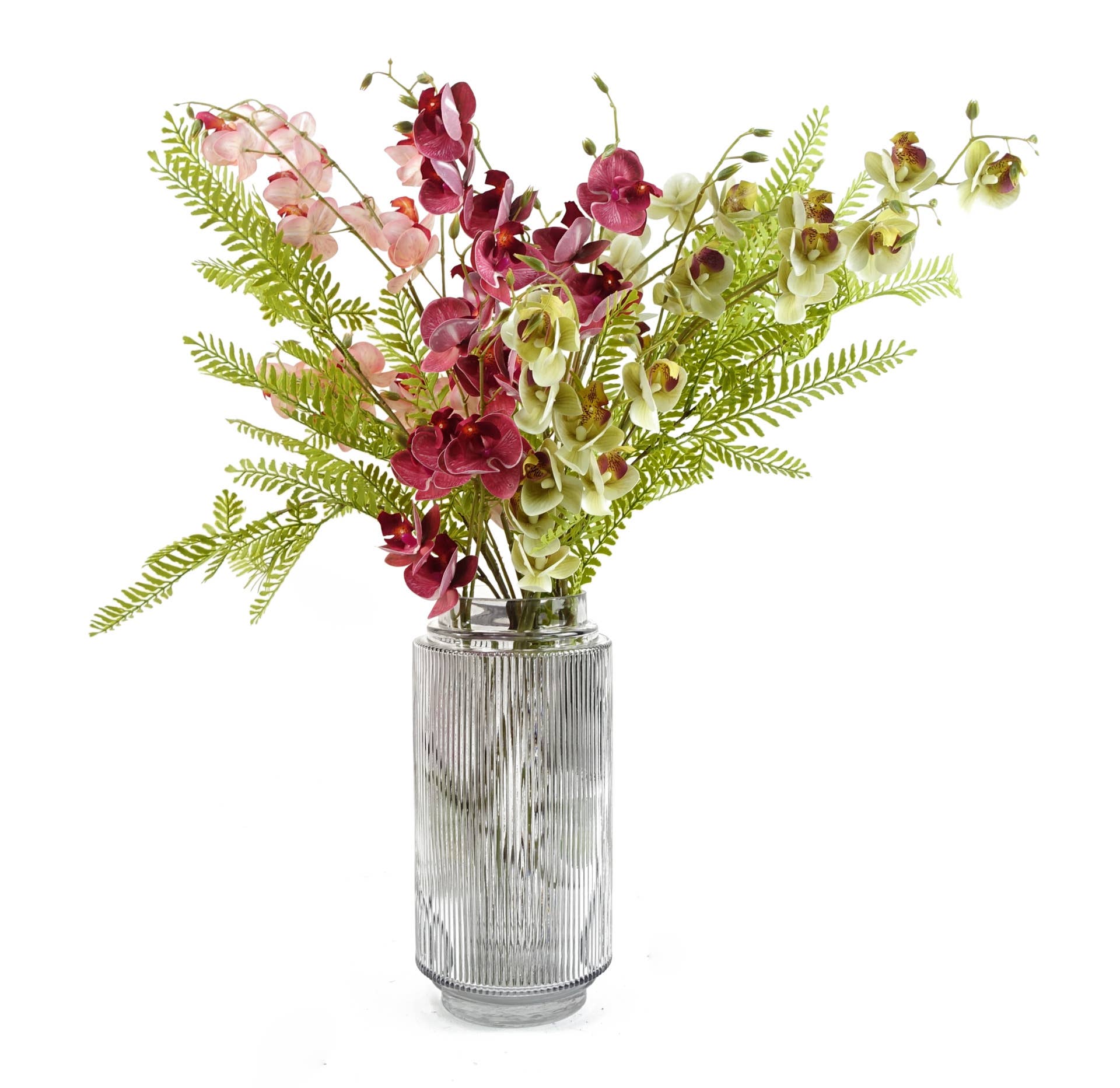 Leaf Design UK LTD - Wholesale Artificial Flowers - Artificial Flowers Pink Mini Orchid Stem 80cm2