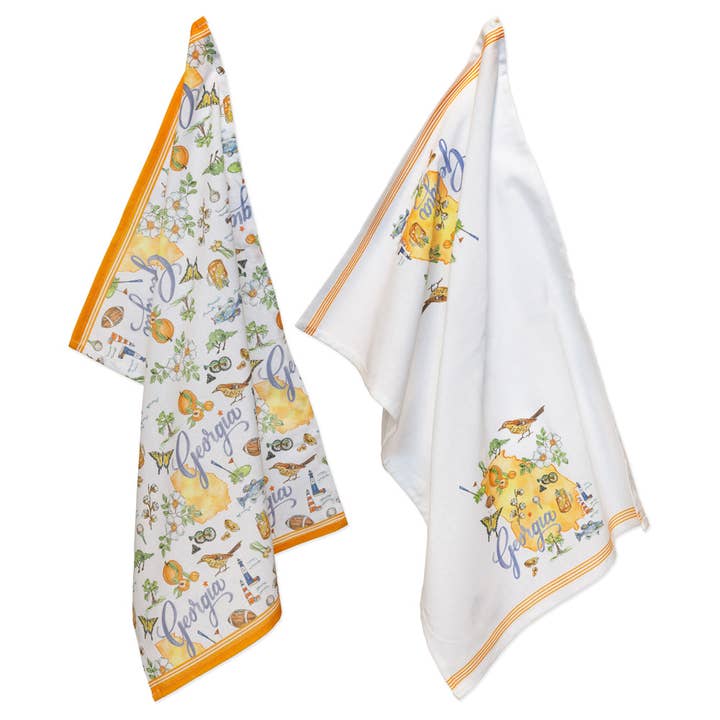 GA Georgia State Collection 28" Cotton Tea Towels Set Of 2 for wholesale by Boston International