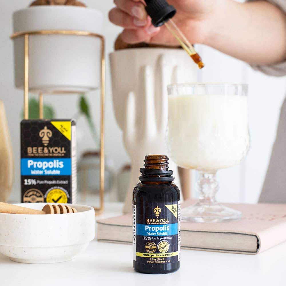 BEE&YOU - Wholesale Oral Supplement/Vitamin - Propolis Water Soluble Extract, Alcohol-free, 1 fl oz3